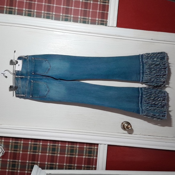 I&M Willow Fringe Flare Women’s Jeans Size 0 - Picture 4 of 5